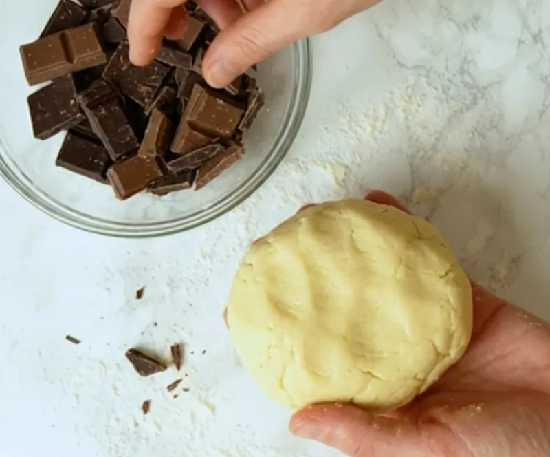 Break the chocolate by hand