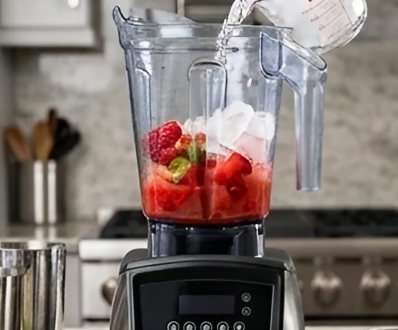 Use less ice when you blend