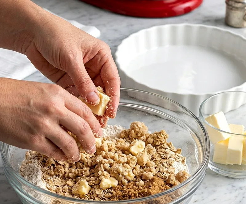 Keep the streusel cold and crumbly