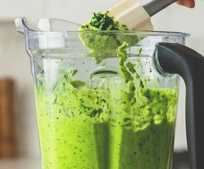Blend the herbs for a full 60 to 90 seconds