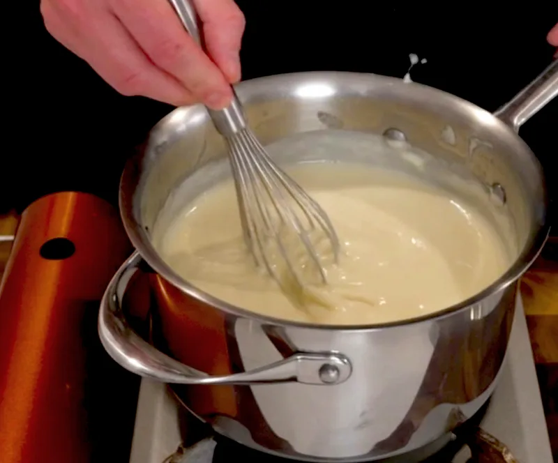 Make the sauce with cornflour — no roux, no lumps