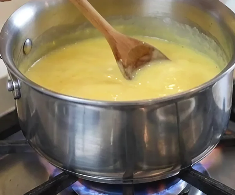 Cook over medium-low heat and keep stirring