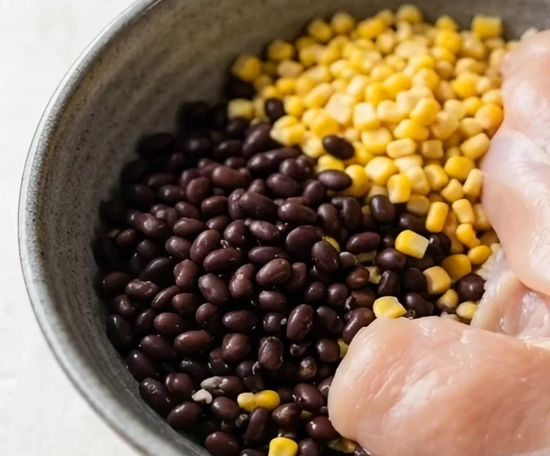 Add the chicken to the slow cooker