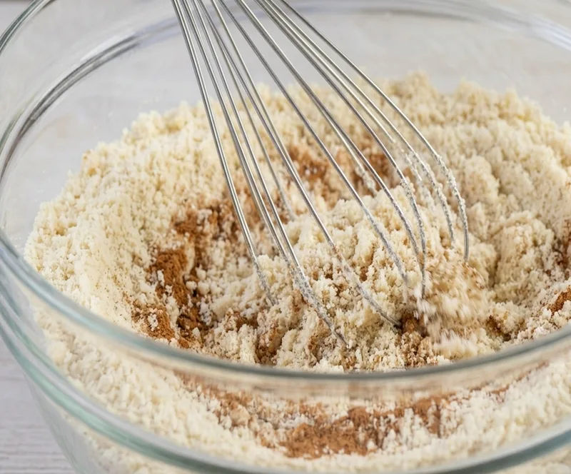 Whisk the dry ingredients thoroughly